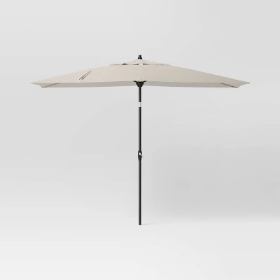 10'x6' Rectangular Market Patio Umbrella - Black Pole - Threshold™ - Image 9