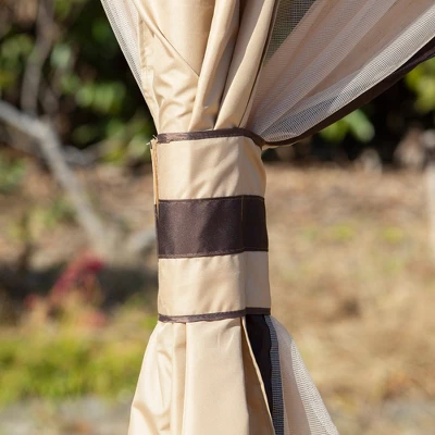 Outsunny 10' X 12' Outdoor Gazebo, Patio Gazebo Canopy Shelter W/ Double Vented Roof, Zippered Mesh Sidewalls, Solid Steel Frame - Image 4