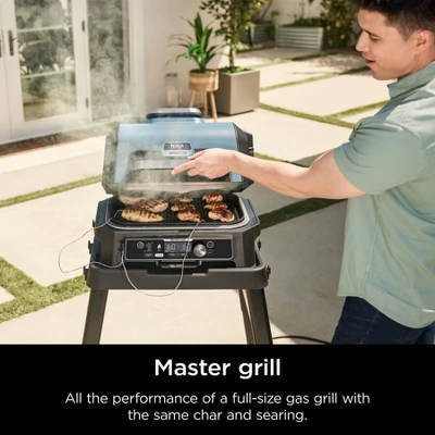 Ninja Woodfire ProConnect Premium XL 7-in-1 Outdoor Grill & Smoker, App Enabled, Woodfire Technology, 2 Built-In Thermometers - OG951 - Image 2