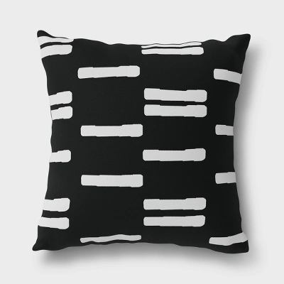 2pk Stripe Outdoor Throw Pillows DuraSeason Fabric™ Black/White - Project 62™
