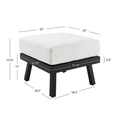 Linon Lark Aluminum Ottoman - Image 7