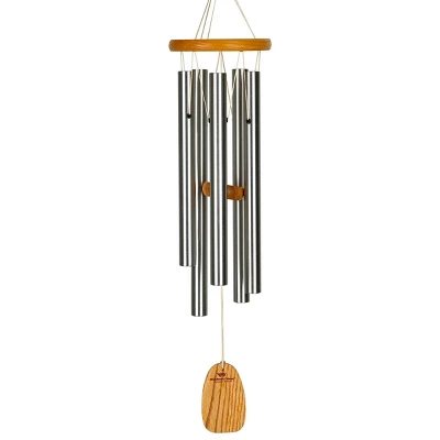 Woodstock Wind Chimes Signature Collection, Chimes Of Kyoto, 25'' Silver Wind Chime KWS - Image 2