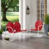 Griffith 2pc Outdoor Seating Set - Bright Red - Crosley
