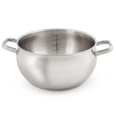 BergHOFF Belly Shape 18/10 Stainless Steel 9.5" Stockpot With Glass Lid 5.5Qt. - Image 3