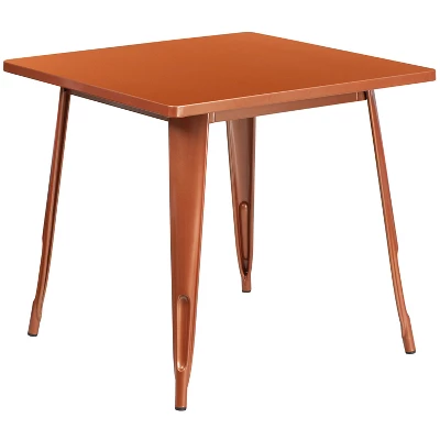 Merrick Lane Nash 31.5" Square Metal Table For Indoor And Outdoor Use - Image 14