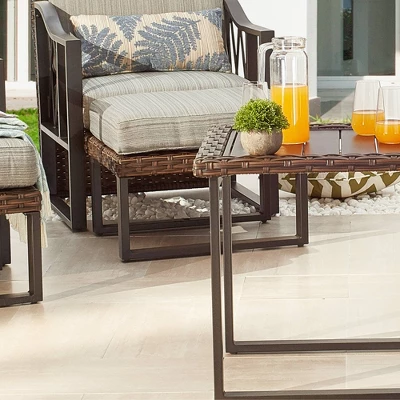 Wicker Patio Side Table - Patio Festival - Image 2