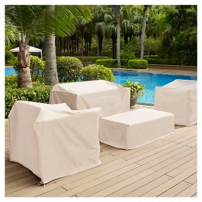 Outdoor Rectangular Table Furniture Cover - Cream - Crosley - Image 5