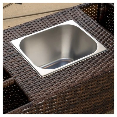 Bahama Wicker Bar Cart - Brown - Christopher Knight Home - Image 3