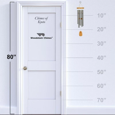Woodstock Wind Chimes Signature Collection, Chimes Of Kyoto, 25'' Silver Wind Chime KWS - Image 3