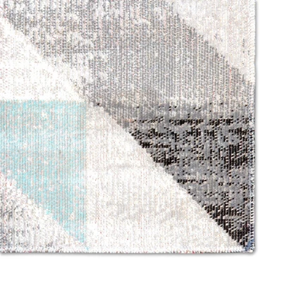 Sofia Holly 7'9" X 10'2" Outdoor Patio Rug Gray/Blue - Nicole Miller - Image 2