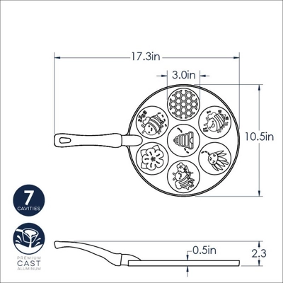Nordic Ware Honey Bee Aluminum Pancake Pan - Image 3