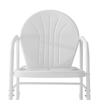 Griffith 3pc Outdoor Rocking Chair Set - White - Crosley - Image 7