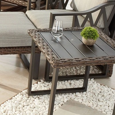 Wicker Patio Side Table - Patio Festival - Image 3