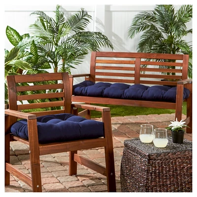 Outdoor Solid Navy Sunbrella Seat Cushion - Kensington Garden - Image 2