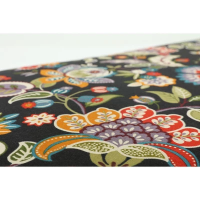 Outdoor/Indoor Blown Bench Cushion Telfair Midnight Black - Pillow Perfect - Image 3