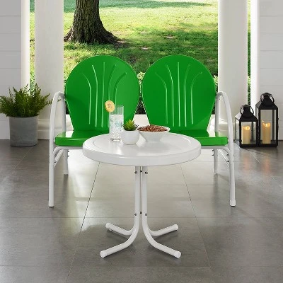 Griffith 2pc Outdoor Conversation Set - Kelly Green - Crosley - Image 2
