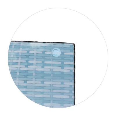 4pc Wicker Patio Sectional Seating Set With Sofa, Arm Chair, Ottoman & Accent Table - Brown/Beige - GODEER - Image 9