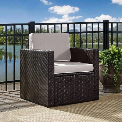 Crosley Palm Harbor Outdoor Wicker Arm Chair - Image 2