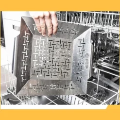 Mountain Grillers Vegetable BBQ Pan With Grilling Basket Also For Fish Meat And Shrimp, Stainless Steel