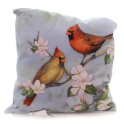 Home & Garden 17.0" Spring Cardinal Pillow Climaweave Manual Woodworkers And Weavers - Decorative Pillow
