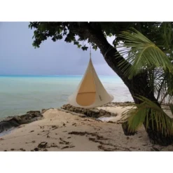 The Hamptons Collection 72” White Two Person Hanging Cacoon Chair With Hanging Hardware