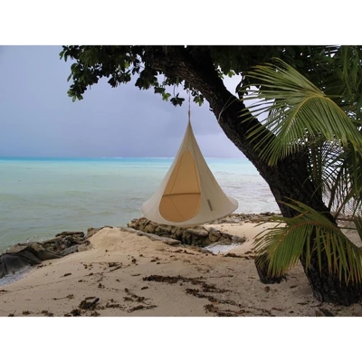 The Hamptons Collection 72” White Two Person Hanging Cacoon Chair With Hanging Hardware