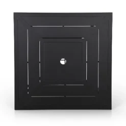 32" Outdoor Square Stainless Steel Bar Table With Umbrella Hole - Captiva Designs