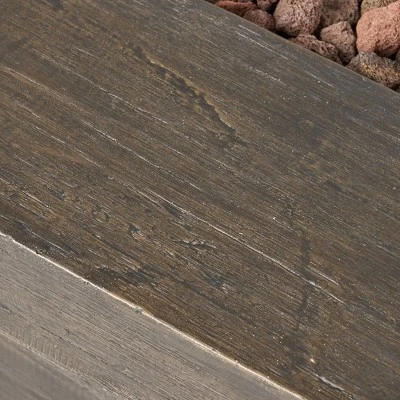 Bedrock 3pc Faux Wicker Chat Set With Fire Pit - Brown/Beige - Christopher Knight Home - Image 11