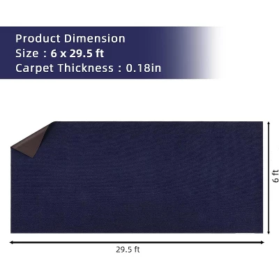 Boat Marine Carpet With Blue Marine Carpet, Indoor/Outdoor Rug, TPR Non-Slip, Waterproof, For Patio Deck, Outdoor Use, Camping