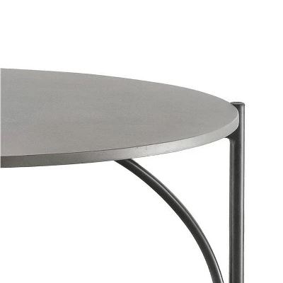 Alburgh 30" Round Bistro Table - Charcoal - Alaterre Furniture - Image 4
