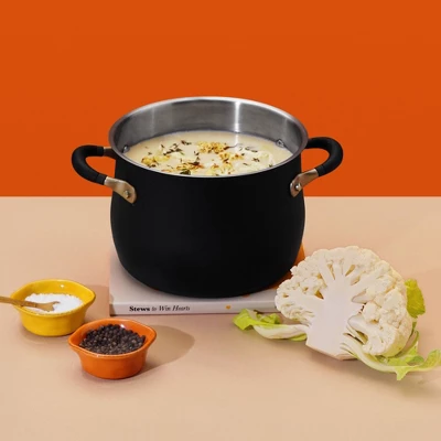 Meyer Accent Series 5qt Stainless Steel Induction Stockpot Matte Black - Image 3