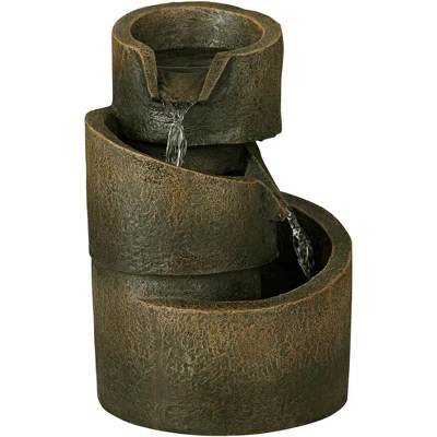 John Timberland Rustic Modern Zen Indoor Tabletop Water Fountain 9 3/4" High Cascading Table Desk Office Home Bedroom Relaxation - Image 3