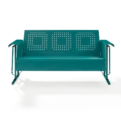 Bates Outdoor Sofa Glider - Turquoise - Crosley - Image 6