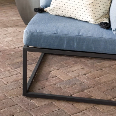 Outdoor Modern Modular Patio Corner Chair Blue - Saracina Home - Image 6