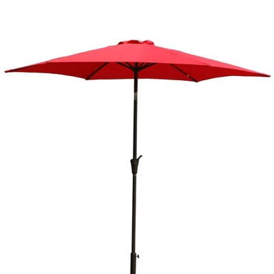 9' Aluminum Outdoor Patio Umbrella With Carry Bag - Wellfor - Image 12