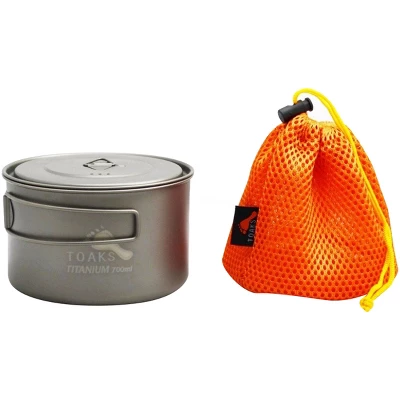 TOAKS Light Titanium 700ml Outdoor Camping Cook Pot POT-700-D115-L - Image 3