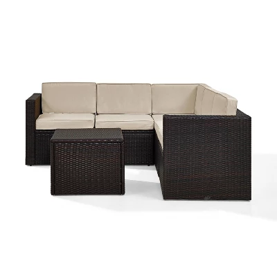 Palm Harbor 6pc All-Weather Wicker Patio Seating Set - Sand - Crosley - Image 2