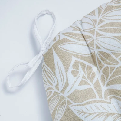 Set Of 2 Delray Outdoor/Indoor Deluxe Tufted Chairpads - Pillow Perfect - Image 2