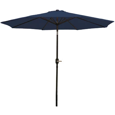 Sunnydaze Decor Sunnydaze Outdoor Aluminum Patio Table Umbrella With Polyester Canopy And Push Button Tilt And Crank - 9' - Image 18