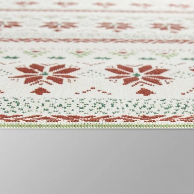 7' X 10' Fair Isle Outdoor Rug Red - Threshold™ - Image 3