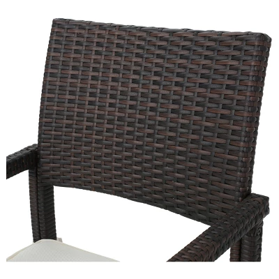 Rhode Island Set Of 2 Wicker Dining Chairs - Multibrown - Christopher Knight Home - Image 2