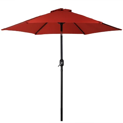 Sunnydaze Decor Sunnydaze Outdoor Aluminum Patio Table Umbrella With Polyester Canopy And Tilt And Crank Shade Control - 7.5' - Image 11