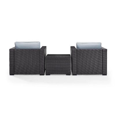 Biscayne 3pc Outdoor Wicker Seating Set - Mist - Crosley - Image 6