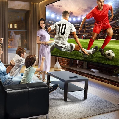 Costway 120'' Projector Screen W/ Stand 16:9 HD 4K Indoor Outdoor Projection Movie Screen - Image 2