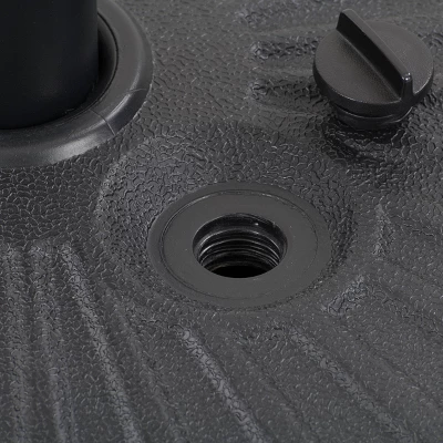 48.9lbs Umbrella Base With Steel-Lined Attachment Piece Gray - CorLiving - Image 4