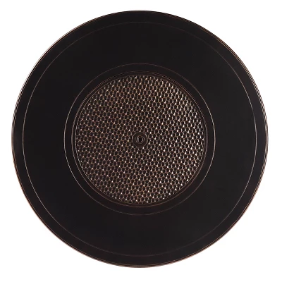 5pc Outdoor Fire Table Set With Hammered 44" Round Fire Table, 4 Deep Seating Swivel Rocking Chairs & Table Fabric Covers - Oakland Living - Image 4