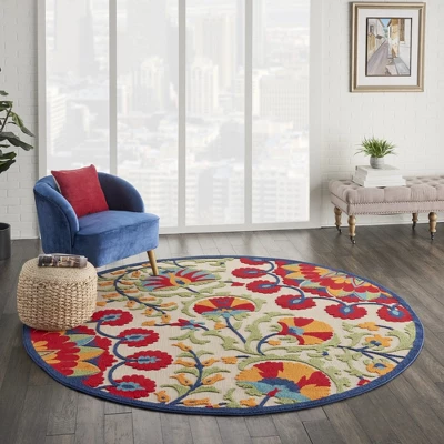 Nourison Aloha Transitional Floral Outdoor Rug - Image 7
