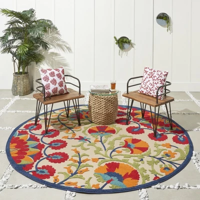 Nourison Aloha Transitional Floral Outdoor Rug - Image 8