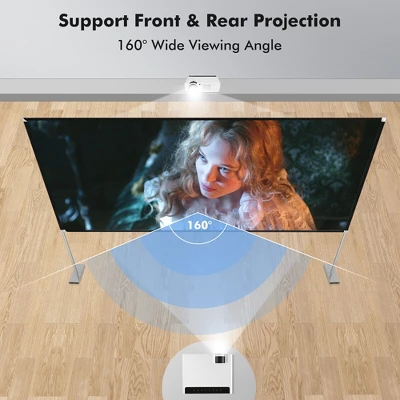 Costway 120'' Projector Screen W/ Stand 16:9 HD 4K Indoor Outdoor Projection Movie Screen - Image 5