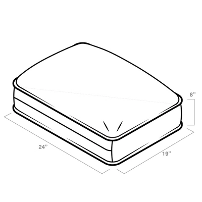 19" X 24" X 8" ProFoam Outdoor Plush Deep Seat Back Cushion Onyx Black - Arden Selections - Image 4